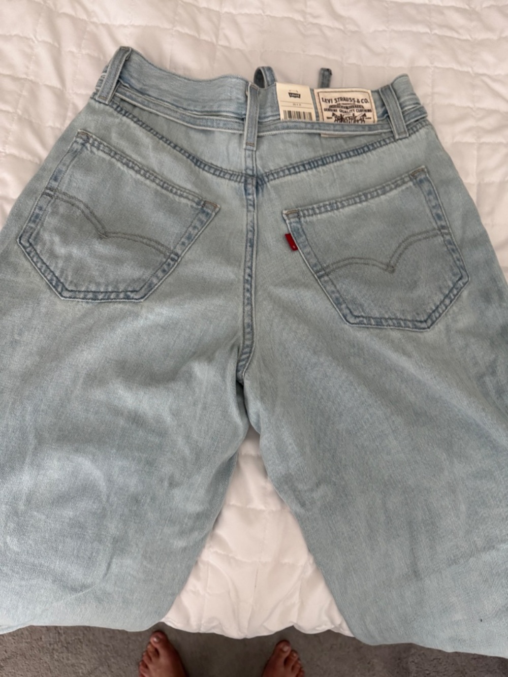 Levi’s NWT Lightweight Linen and denim XL straight jeans size 26 - Picture 4 of 6